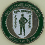 66th rescue Squadron Nellis AFB, NV Pararescue/PJ Air Force Challenge Coin