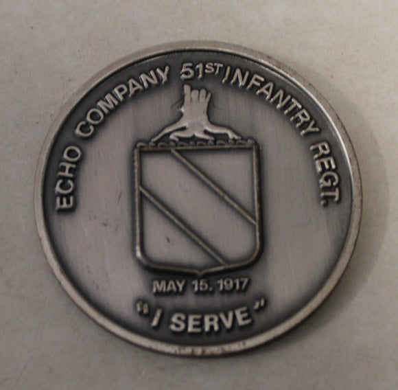 Ranger 51st Infantry  E Co Long Range Patrol Echo Company LRP Army Challenge Coin / Ranger