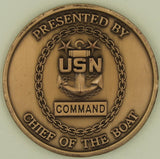 USS Newport News Sub/Submarine SSBN-750 Boat Command Master Chief Navy Challenge Coin