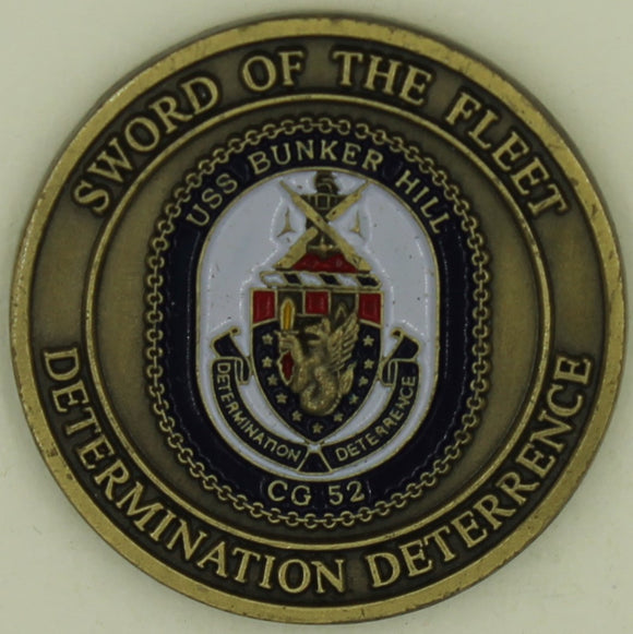 USS Bunker Hill CG-52 Chiefs Mess Navy Challenge Coin