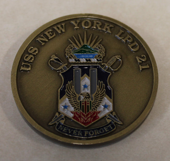 USS New York LPD-21 September 9-11 Twin Towers Navy Challenge Coin