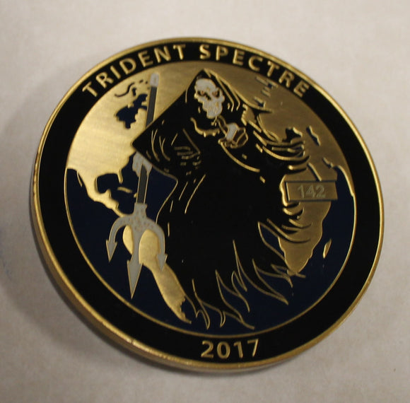 Navy SEAL Trident Spectre / Spooks 2017 Version w/ Serial Number Navy Challenge Coin