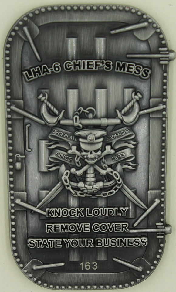 USS America LHA-6 Plankowner ser#163 Navy Challenge Coin