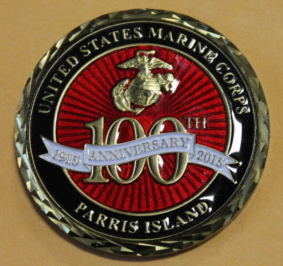 Parris Island 100 Years 1915-2015 Marine Corps Challenge Coin