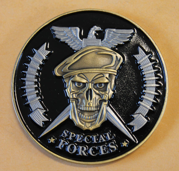 Special Forces Green Berets Skull Army Challenge Coin