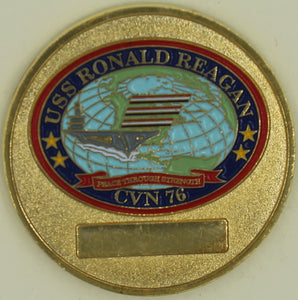 USS Ronald Reagan Aircraft Carrier CVN-76 Chiefs Mess Navy Chalenge Coin