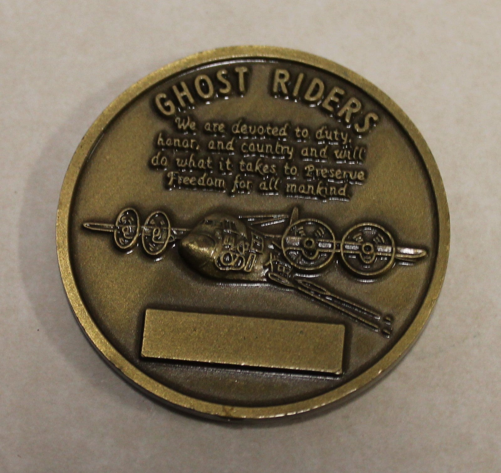 Ghost Riders Spectre AC-130 Gunship Special Ops Bronze Air Force Chall ...