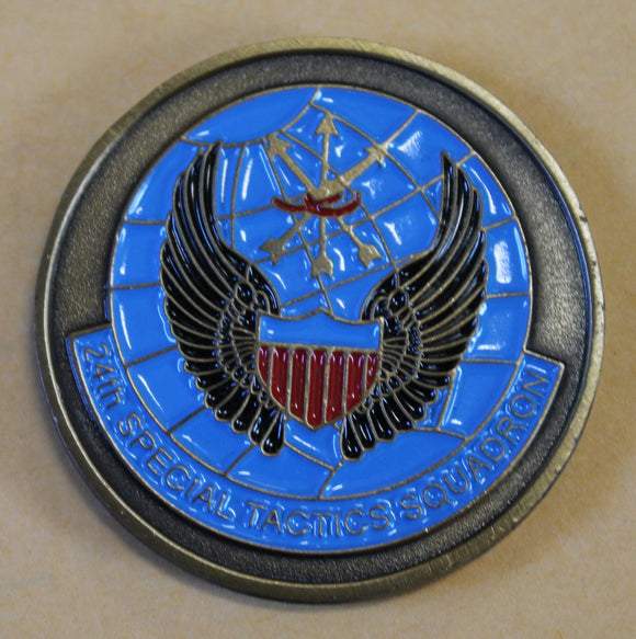 24th Special Tactics Sq SMU Tier 1 Pararescue PJ/TACP Neon Feet Variation Air Force Challenge Coin
