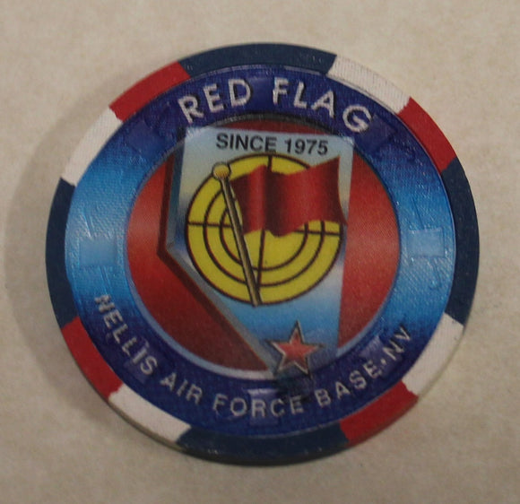 Nellis Air Force Base Nevada Red Flag Air Force Poker Chip Challenge Coin