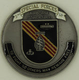 5th Special Forces Group Airborne Early 1980s Hard Baked Enamel Army Challenge Coin