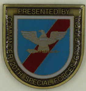 20th Special Forces Group Airborne Commander Army Challenge Coin