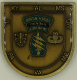 20th Special Forces Group Airborne Commander Army Challenge Coin