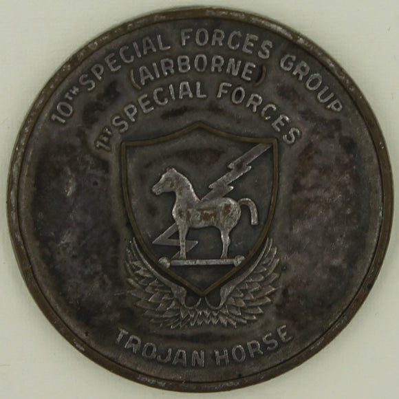 10th Special Forces Grp Airborne Engraved 10th Military Intel Co Army Challenge Coin