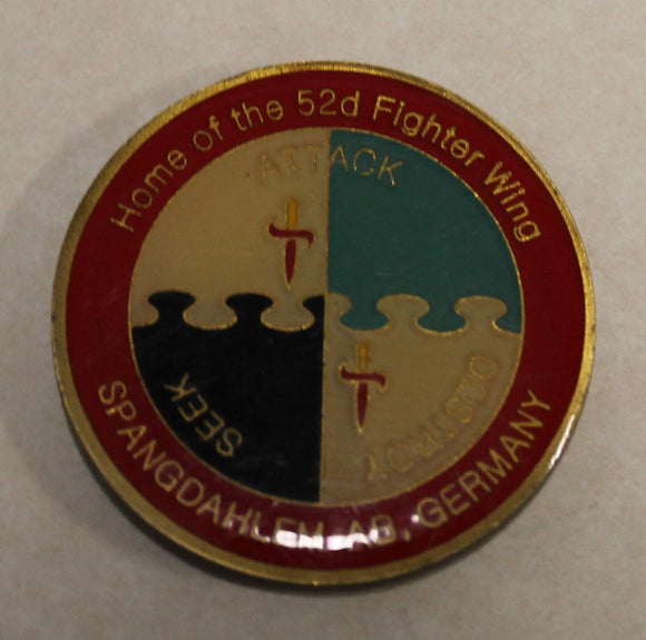 52nd Fighter Wing Spangdahlem Air Base Top-3 Induction Air Force Challenge Coin