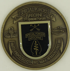 5th Special Forces Group Airborne Green Berets Army Challenge Coin