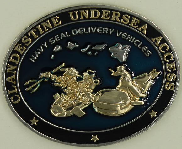 Naval Special Warfare Group 3/Three SEAL Delivery Clandestine Undersea Access Navy Challenge Coin