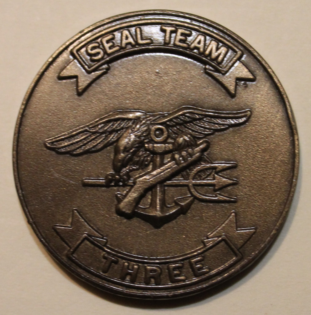 SEAL Team 3 / Three Bronze Navy Challenge Coin – Rolyat Military ...