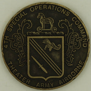 4th Special Operations Command Theater Army Airborne Challenge Coin