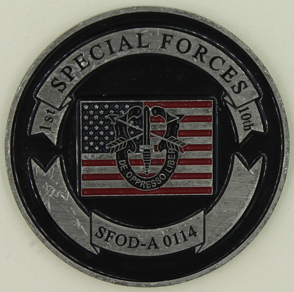 10th Special Forces Group Airborne 1st BN Alpha Company ODA-0114 Challenge Coin