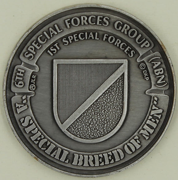 6th Special Forces Group Airborne A Special Breed of Men ser#0002 Challenge Coin