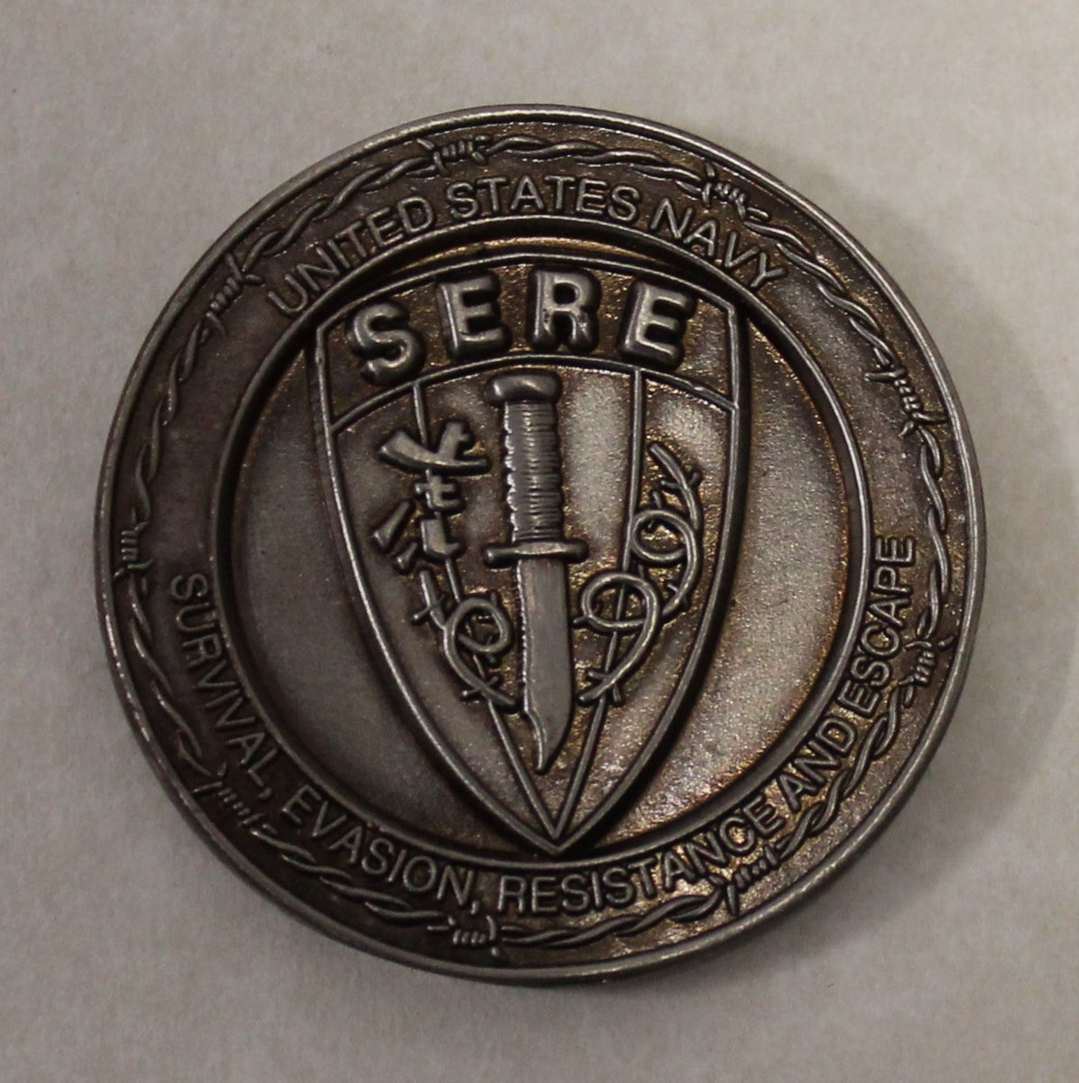 Navy Sere Command Rabbit Coin Survival Evasion Resistance Escape SERE School Navy Challenge Coin ...