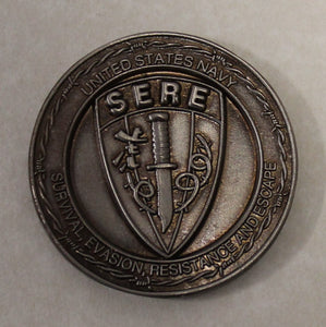 Survival Evasion Resistance Escape SERE School Navy Challenge Coin