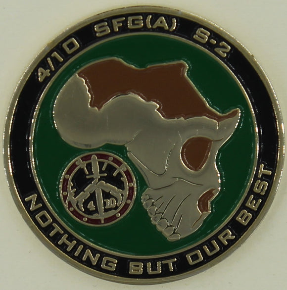 10th Special Forces Group Airborne 4th Battalion S-2 Intelligence Skull Commander Challenge Coin