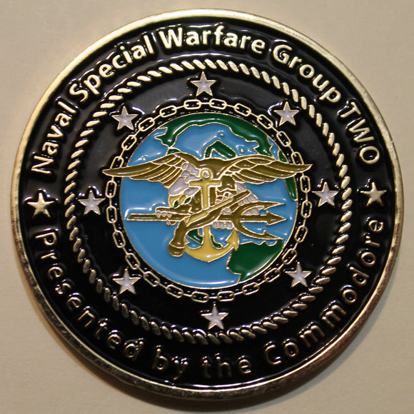 Naval Special Warfare Group 2 / Two Commodore SEAL Navy Challenge Coin
