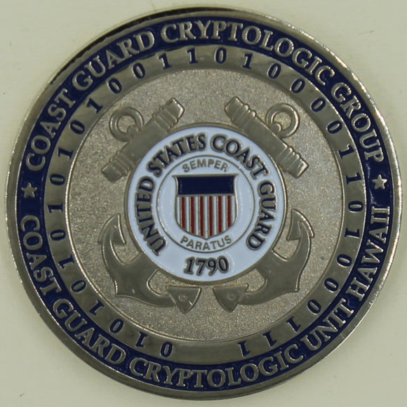 Cryptologic Group Cryptographic Unit Hawaii NSA Coast Guard Challenge Coin