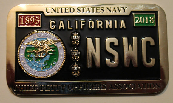 Naval Special Warfare Command License Plate Chief' Mess 2018 Navy SEAL Challenge Coin