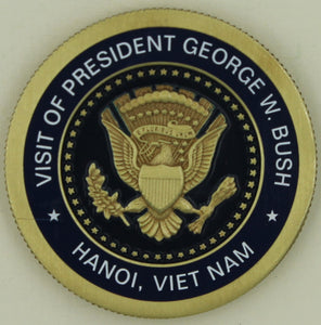 President George W Bush Visit Hanoi Vietnam Challenge Coin