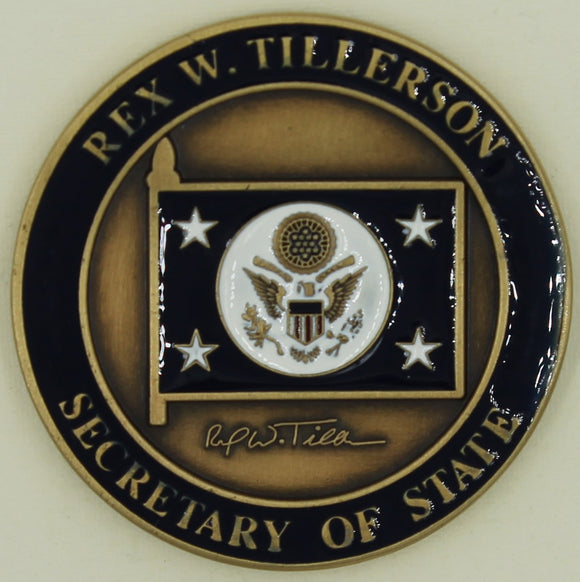 Secretary of State Rex W Tillerson Challenge Coin