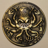 Mobile Diving Salvage Unit 2 / Two Deep Sea Diver Expeditionaty Combat Salvage Navy Challenge Coin