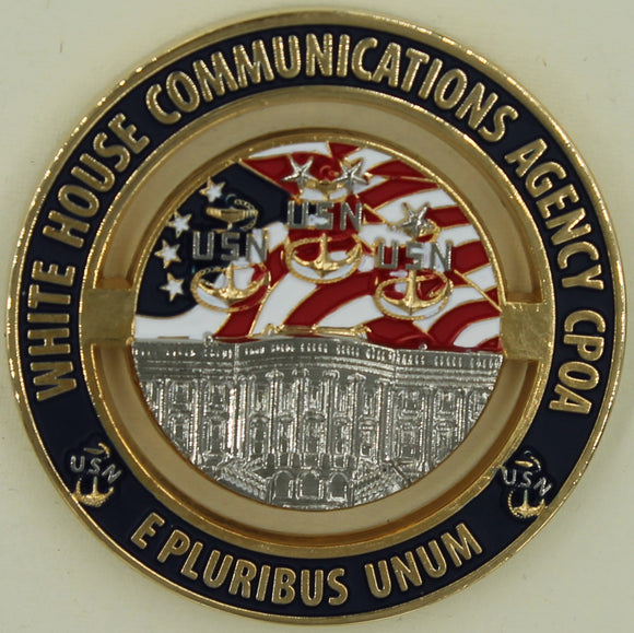 White House Communications Agency WHCA Navy Chiefs ser#690 Challenge Coin
