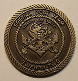 Naval Special Warfare Group 4 / Four Special Boat Team 22 SBT-22 Never Quit SEAL Navy Challenge Coin