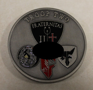 Naval Special Warfare SEAL Team 1 / One Troop 2 / Two (3-Platoon D, E, & F) Navy Challenge Coin