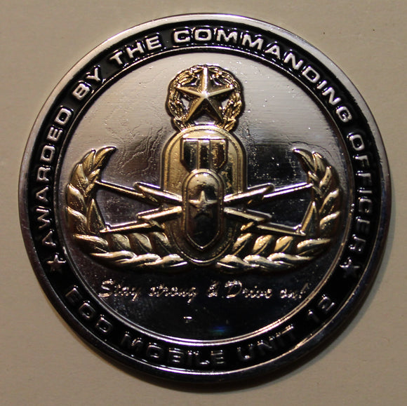 Explosive Ordnance Disposal EOD Mobile Unit 12 / Twelve Dirty Dozen Commander's Navy Challenge Coin
