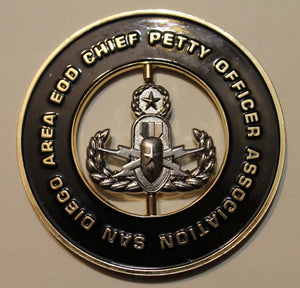 Expolsive Ordnance Disposal EOD San Diego, CA Chief's Mess Navy Challenge Coin