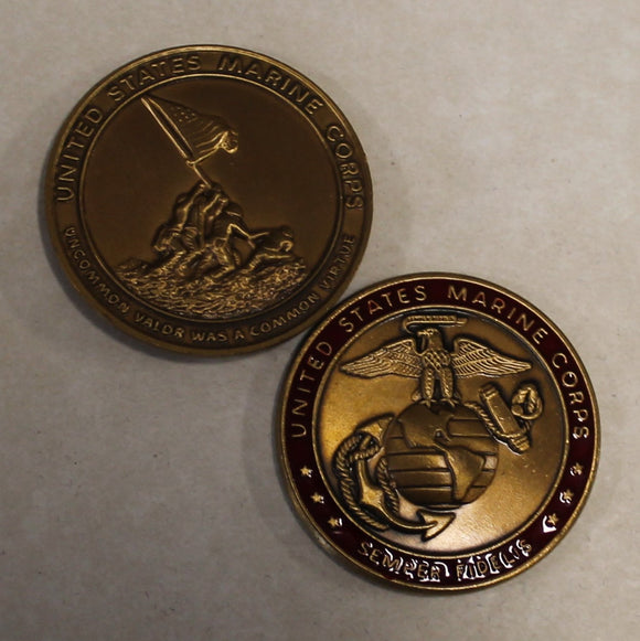 Marine Corps Association Red Enamel Version Challenge Coin