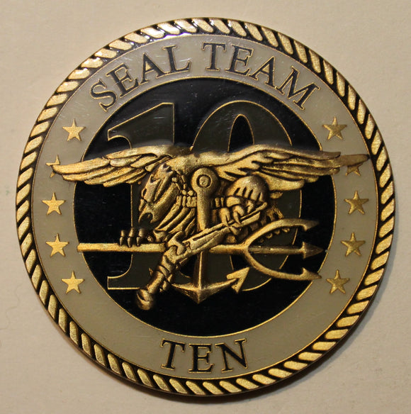 Commander SEAL Team 10 / Ten Team Navy Challenge Coin