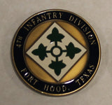 4th Infantry Division (Mechanized) Fort Hood Texas Army Challenge Coin