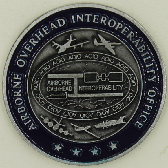 Airborne Overhead Interoperability Office DoD NSA NRO Challenge Coin