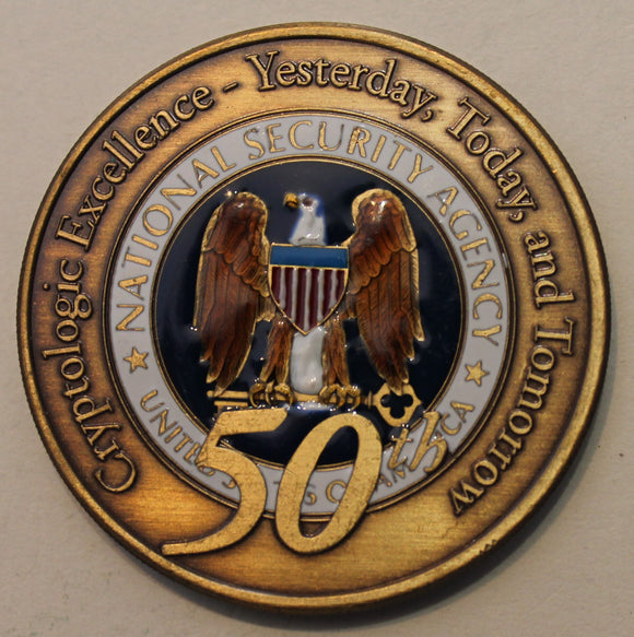 National Security Agency NSA 50th Anniverssary 1952-2002 Challenge Coin