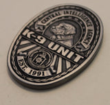 Central Intelligence Agency CIA K-9 / K9 / Working Dog Special Services Branch Oval Challenge Coin