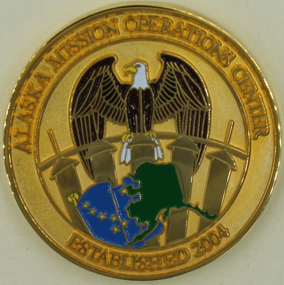 Alaska Mission Operations Center AMOC 381st Intelligence Sq Challenge Coin