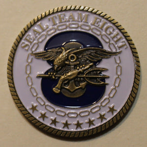 Naval Special Warfare SEAL Team 8 / Eight Fortuen Favors The Bold Navy Challenge Coin