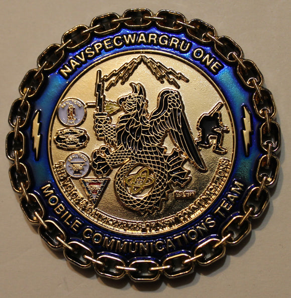 Naval Special Warfare Group 1 / One Mobile Communications SEALs Navy Challenge Coin
