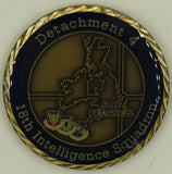 18th Intelligence Sq DET 4 RAF Feltwell United Kingdom Air Force Challenge Coin