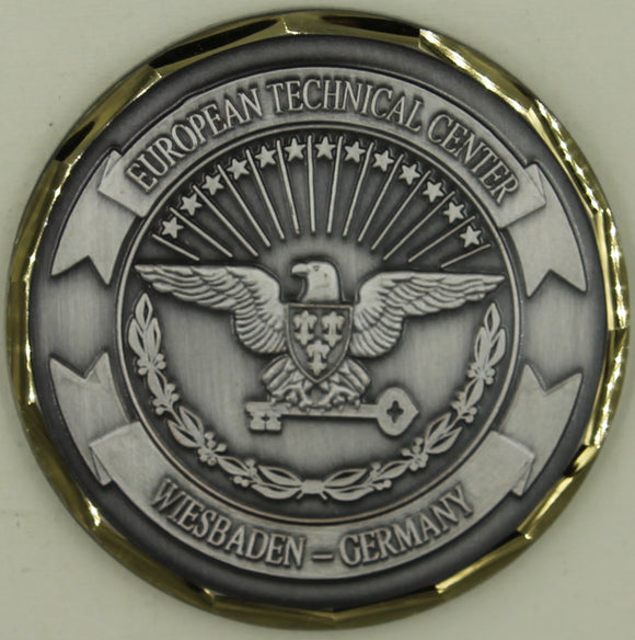 European Technical Center Wiesbaden Germany 485th Intelligence Sq Challenge Coin