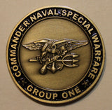 Commander Naval Special Warfare Group 1 / One SEALs Navy Challenge Coin